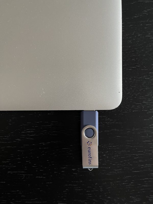 4GB USB flash drive with the Eurofins Logo