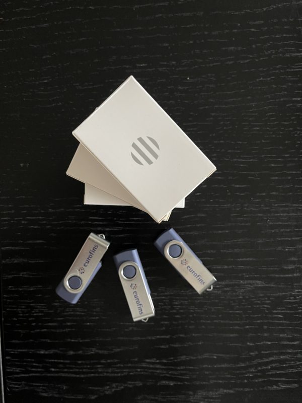 4GB USB flash drive with the Eurofins Logo