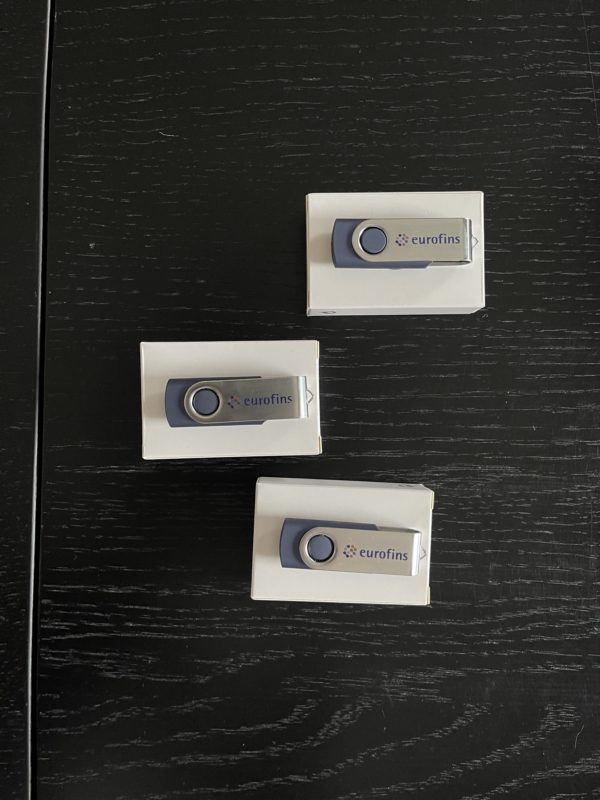 4GB USB flash drive with the Eurofins Logo