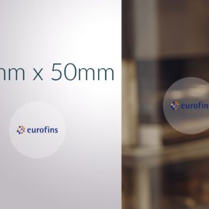 Transparent round white stickers