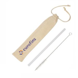 Reusable glass drinking straw