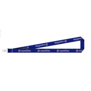 Eco lanyard blue with the Eurofins logo