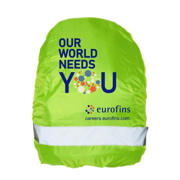 Reflective and waterproof cover for a backpack