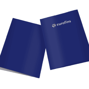 Document holder with the Eurofins Logo - blue
