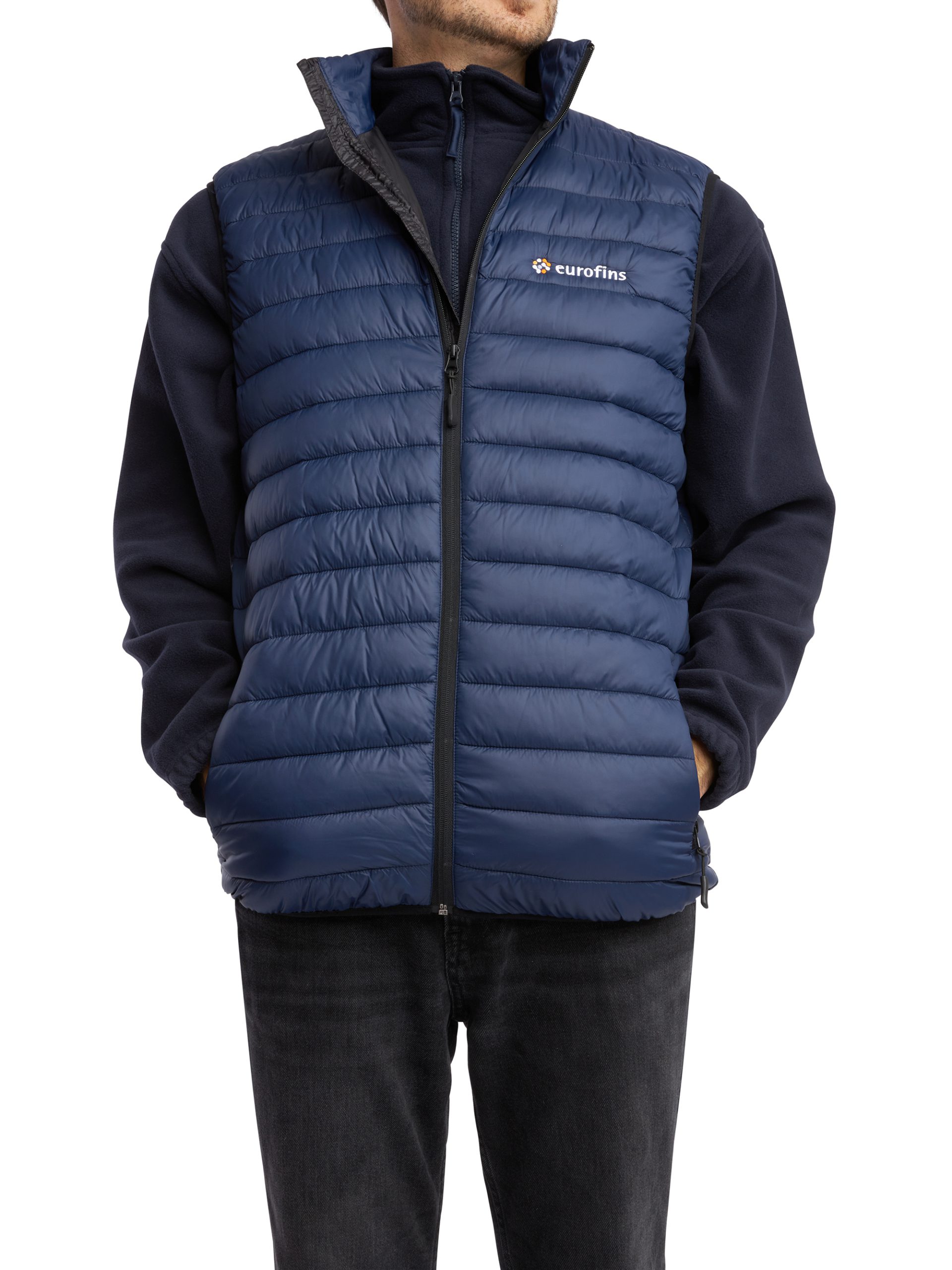 The One unisex sleeveless jacket - navy blue