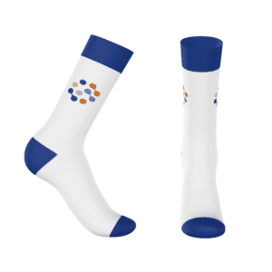 White socks with design