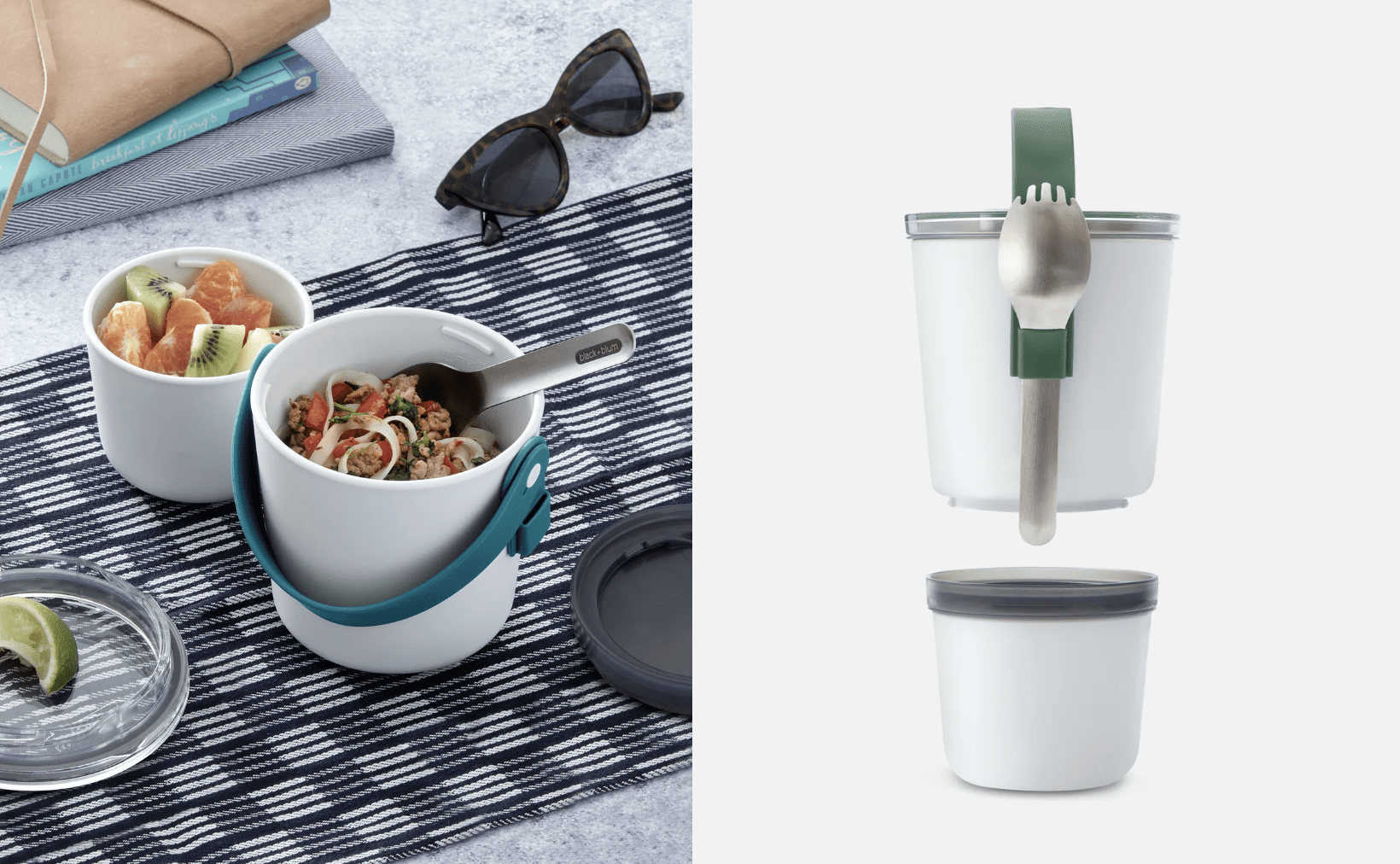 Lunch pot original Black-Blum with Eurofins logo