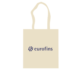 Beige tote bag with the Eurofins logo