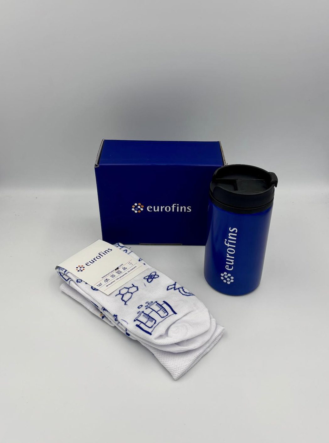Gift Box with Socks and Thermal Mug