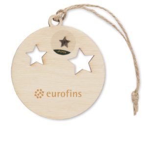 Wooden Christmas Bauble with Spruce Seeds