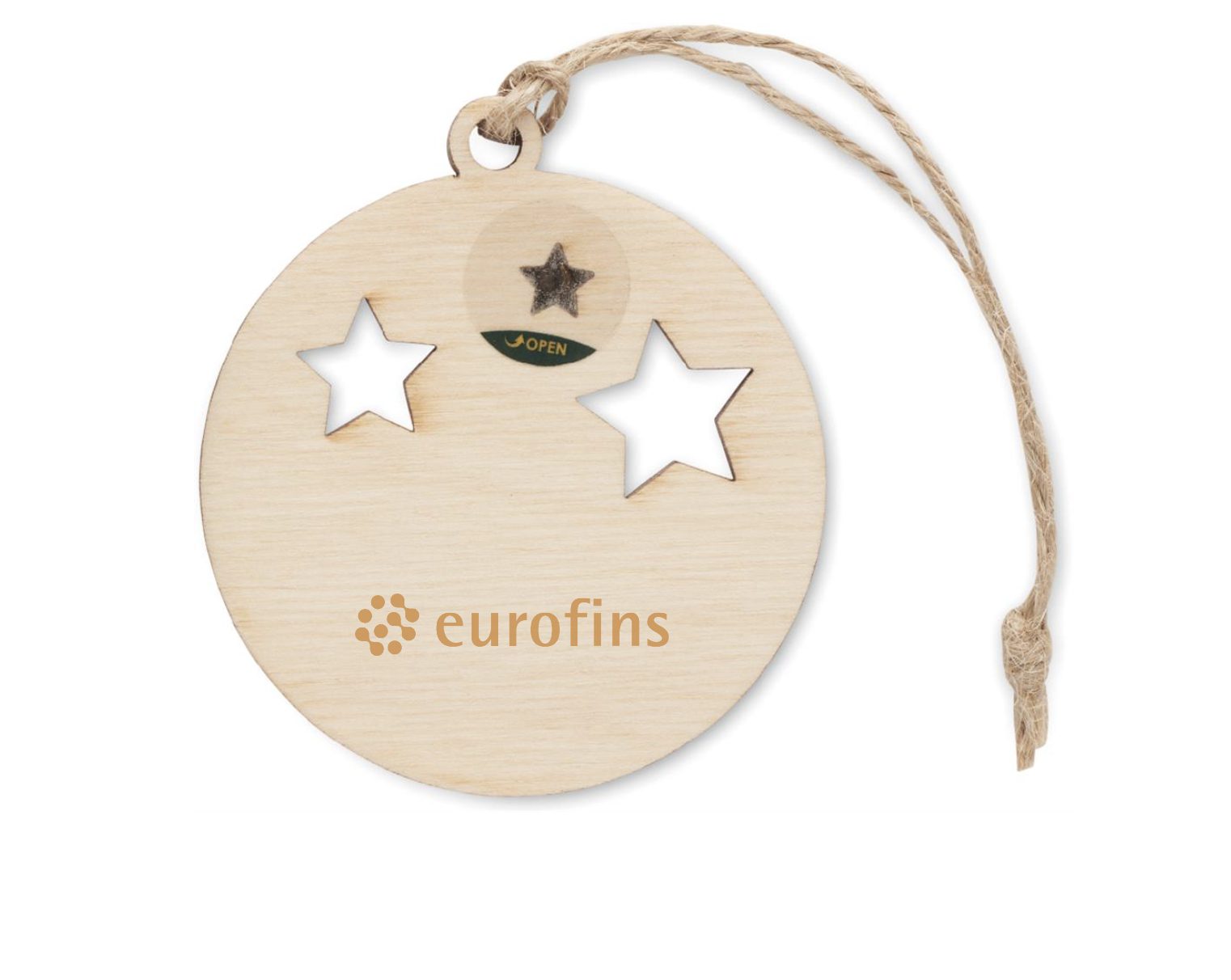 Wooden Christmas Bauble with Spruce Seeds