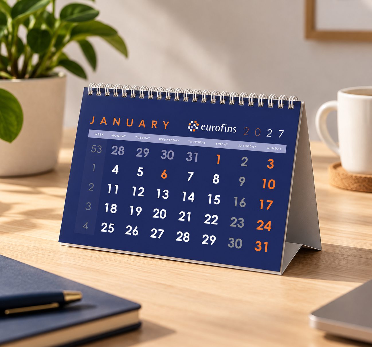 13-sheet Desk Calendar